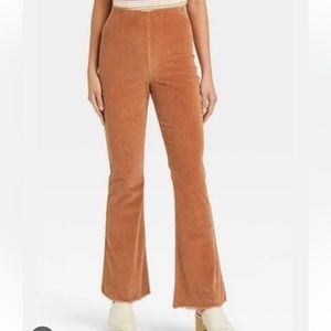 Knox Rose Corduroy Flare Pants Burnt Orange